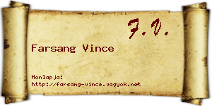 Farsang Vince névjegykártya